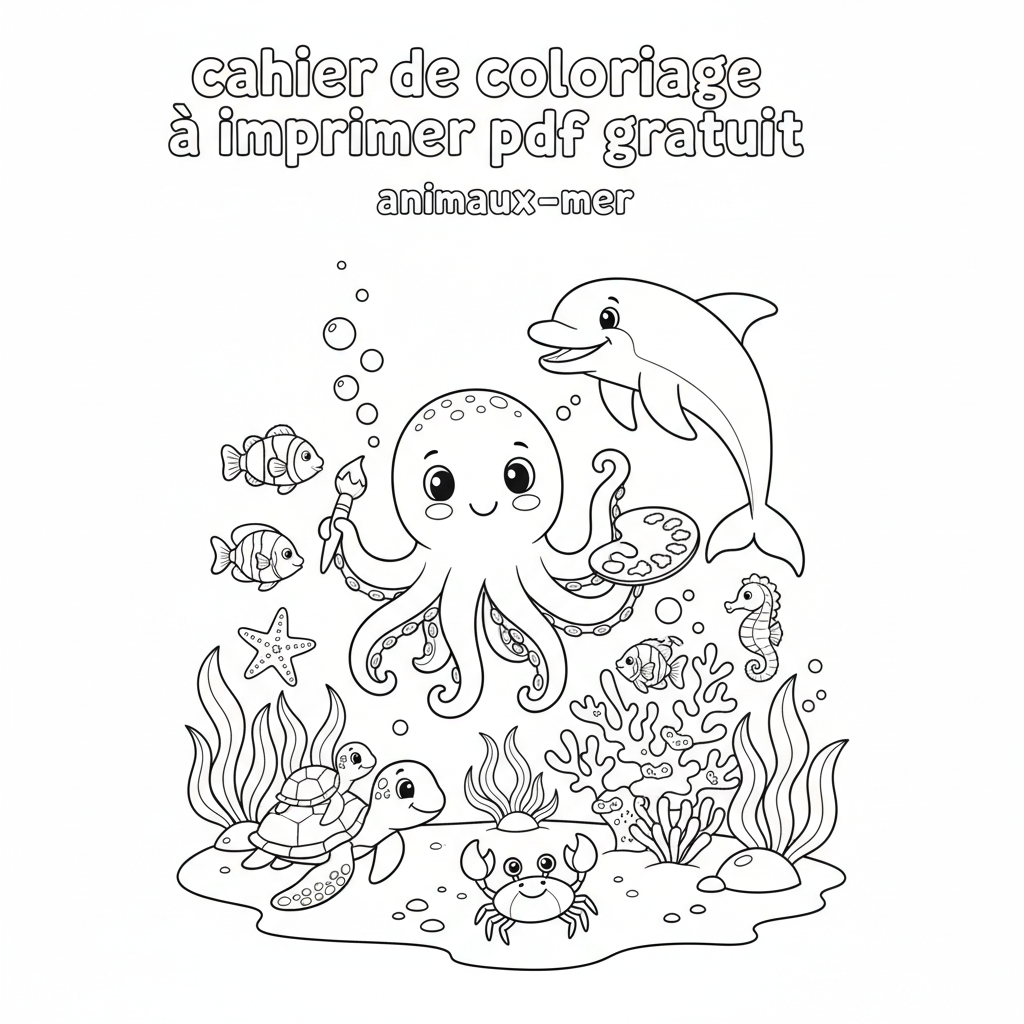 Coloriage cahier de coloriage à imprimer pdf gratuit 3