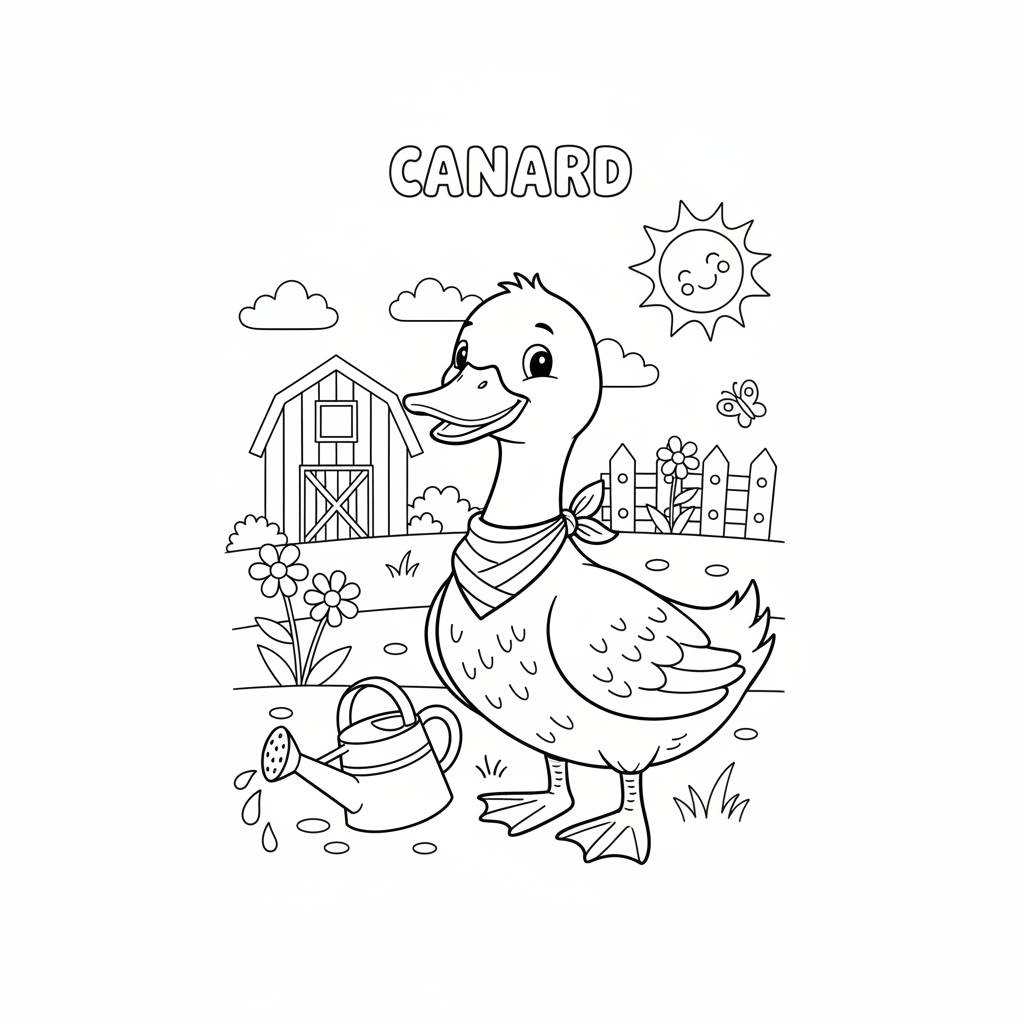 Coloriage canard coloriage 2