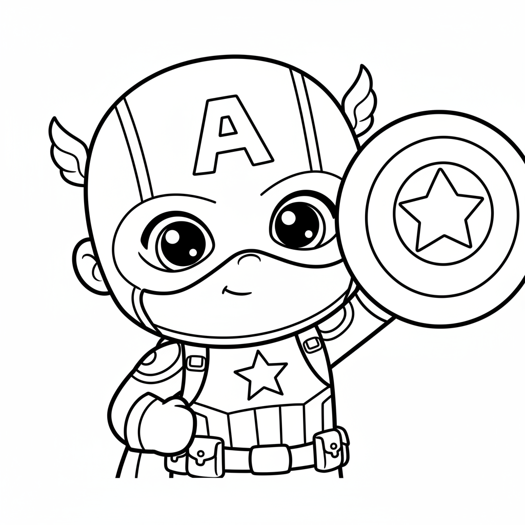 Coloriage capitaine america coloriage 4