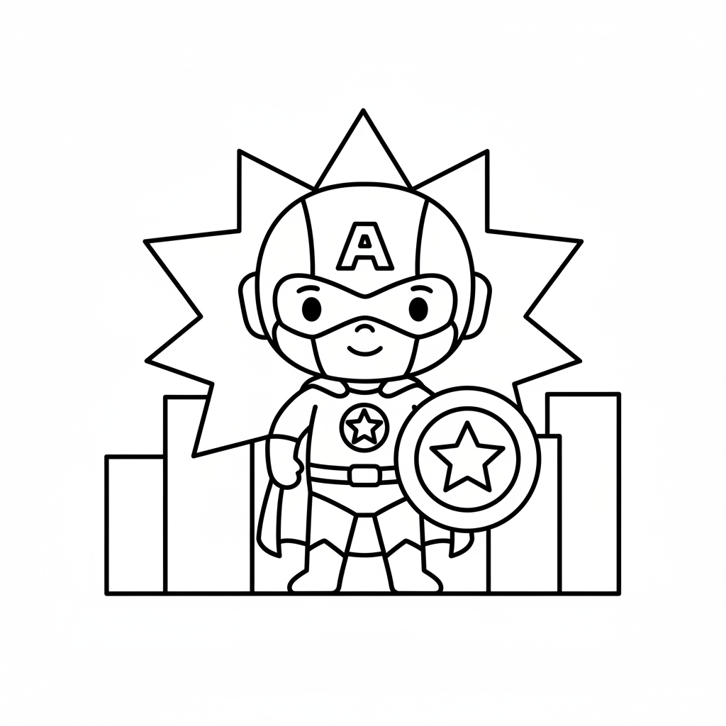 Coloriage captain america coloriage
