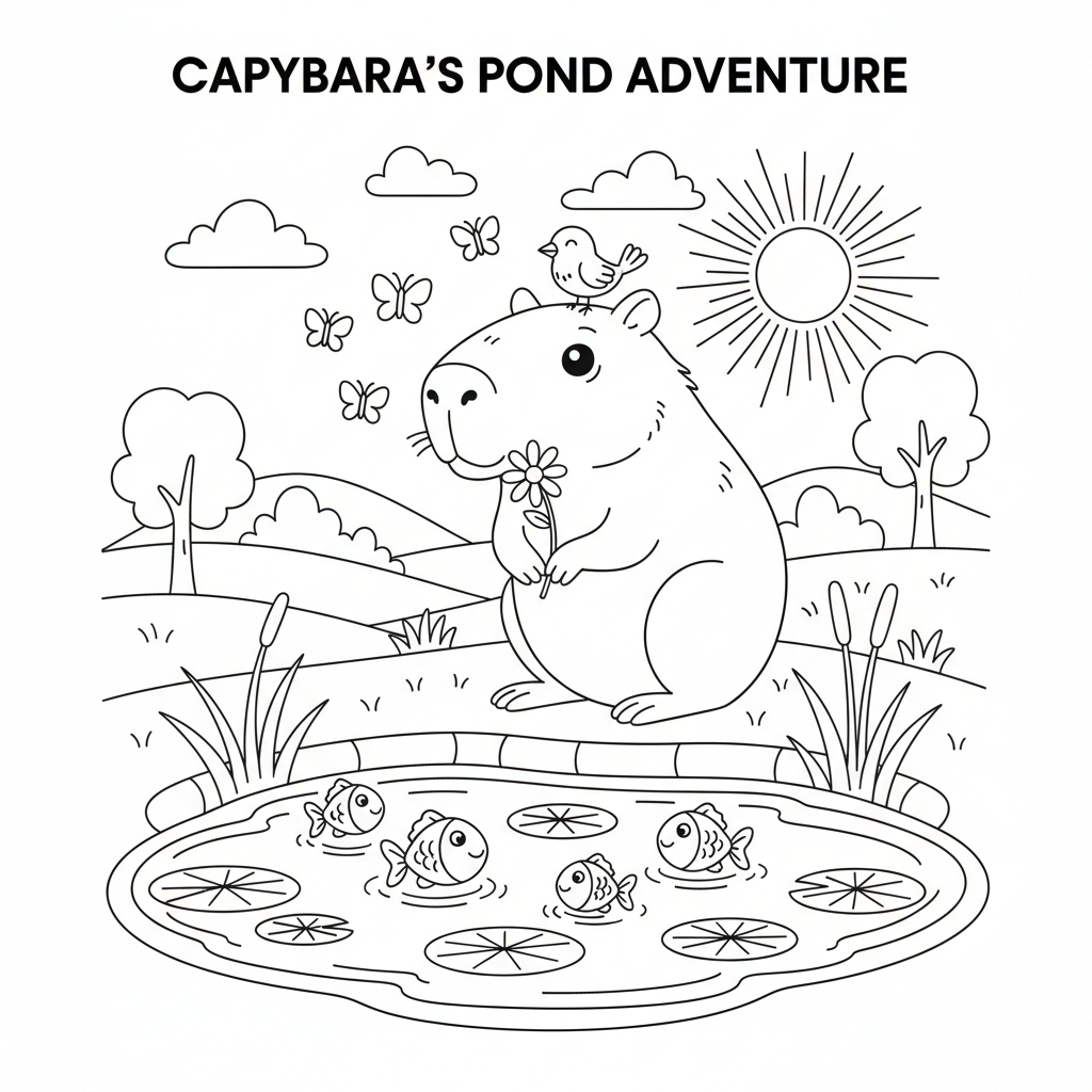 Coloriage capybara coloriage 2