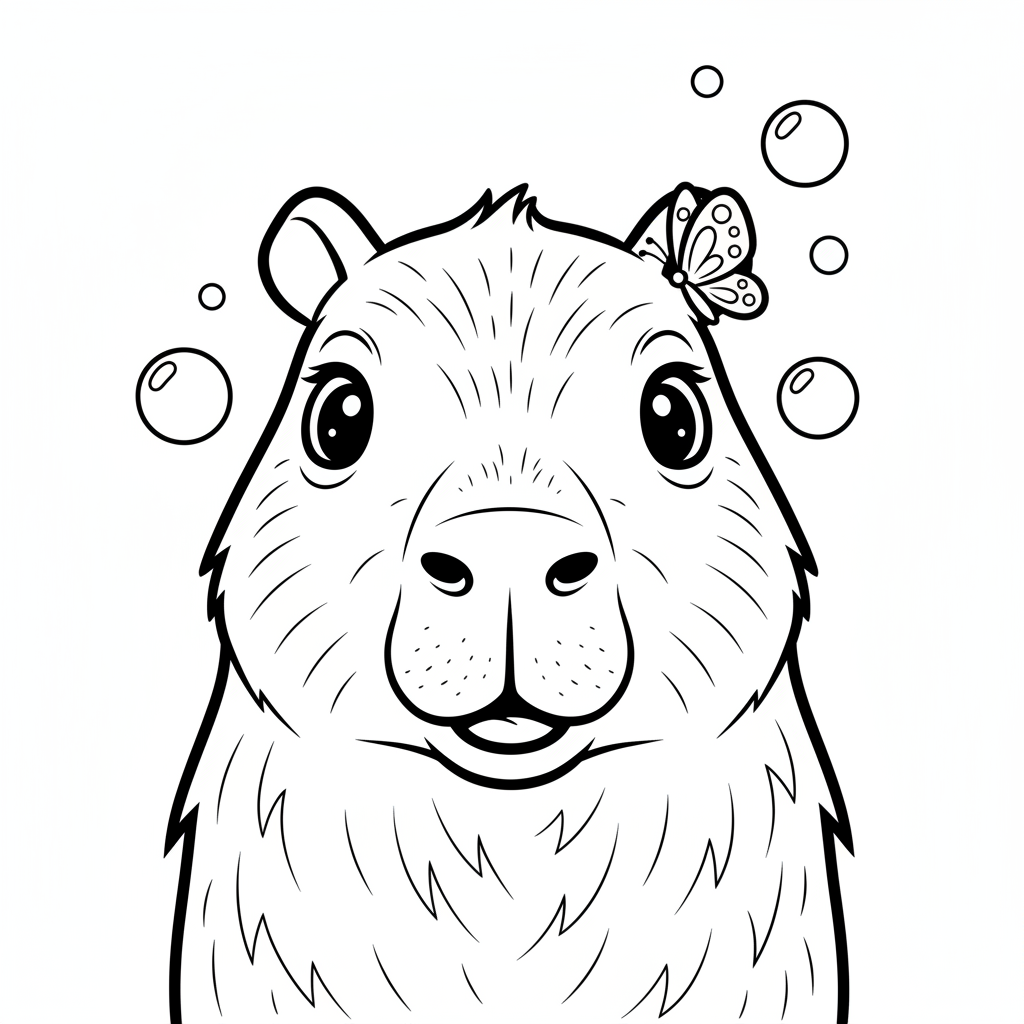 Coloriage capybara coloriage 4
