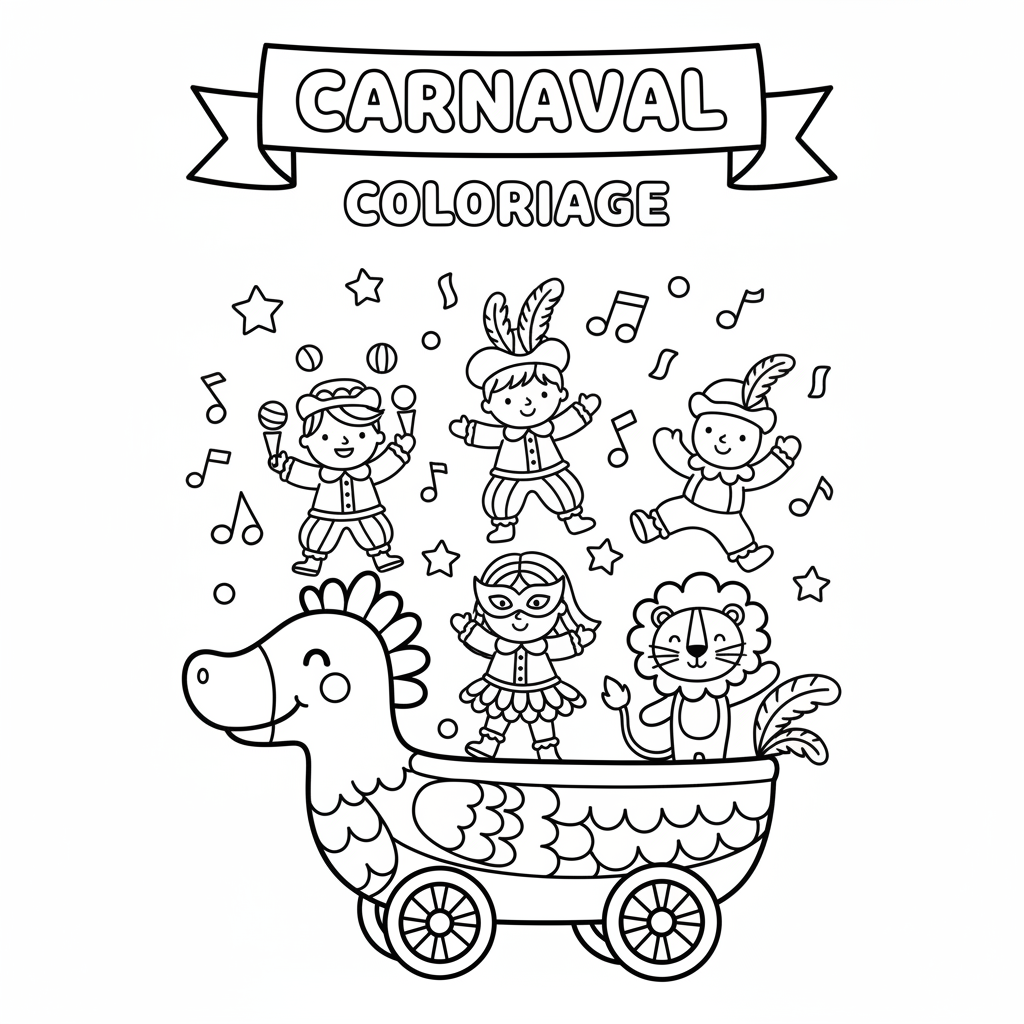 Coloriage carnaval coloriage