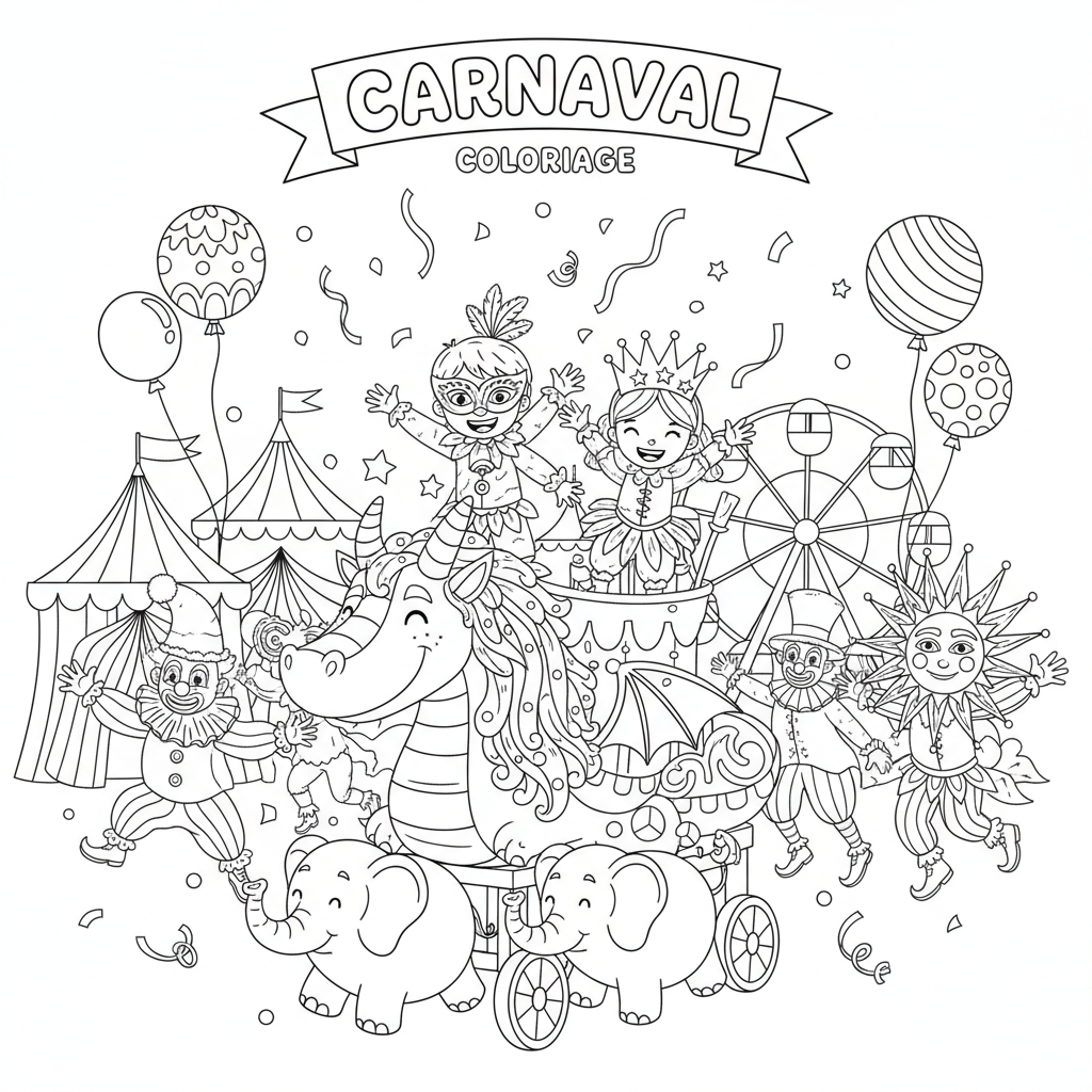 Coloriage carnaval coloriage 2