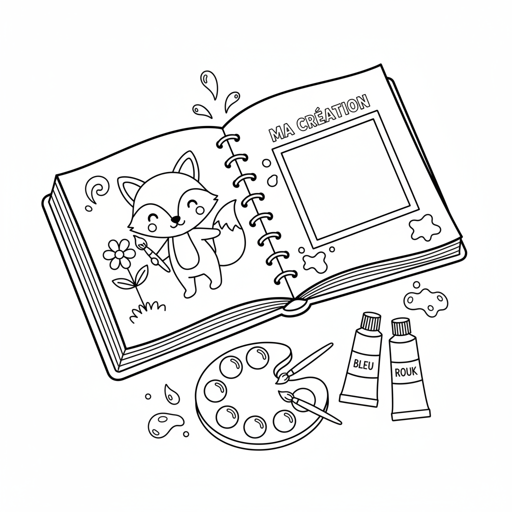 Coloriage carnet coloriage aquarelle 2