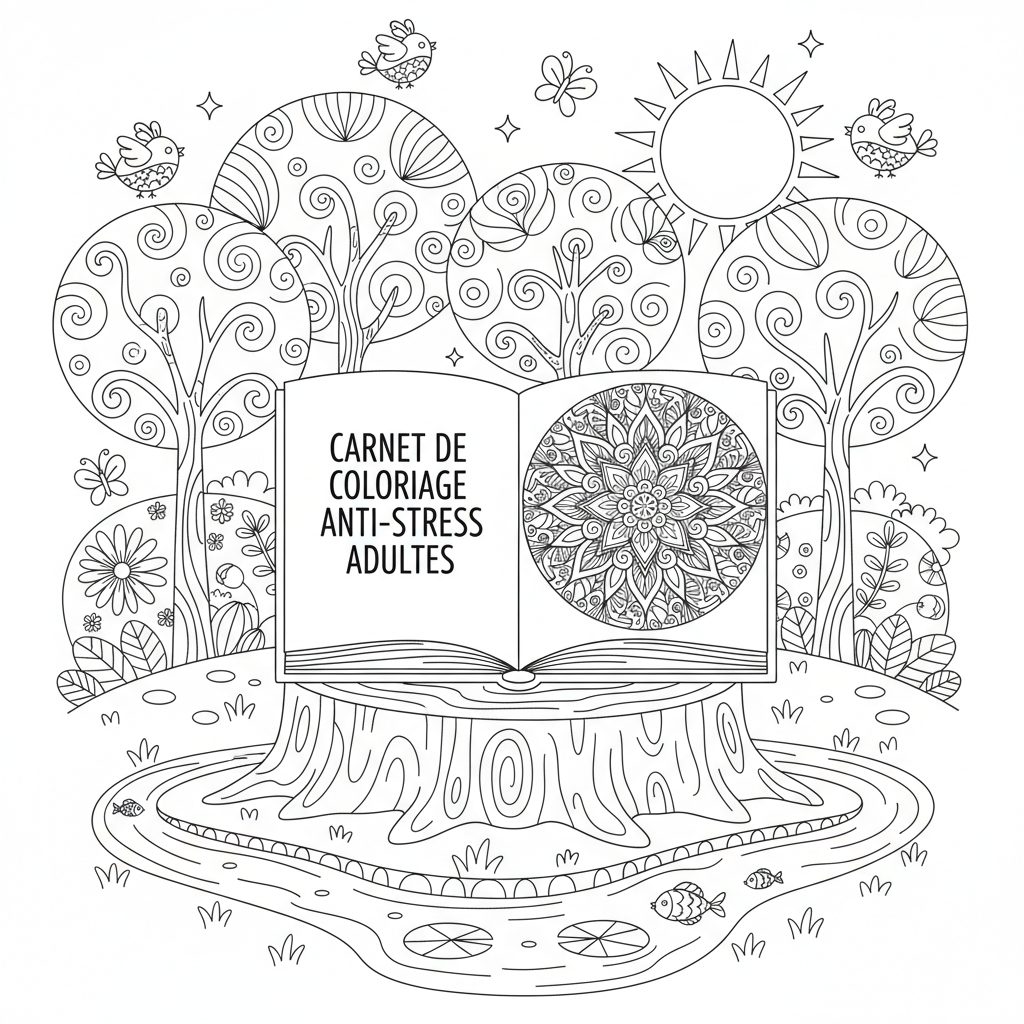 Coloriage carnet de coloriage adultes 3