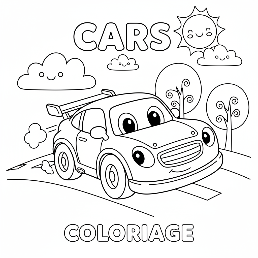 Coloriage cars coloriage