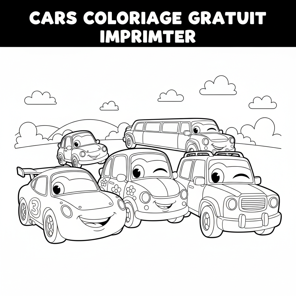 Coloriage cars coloriage gratuit imprimer 4