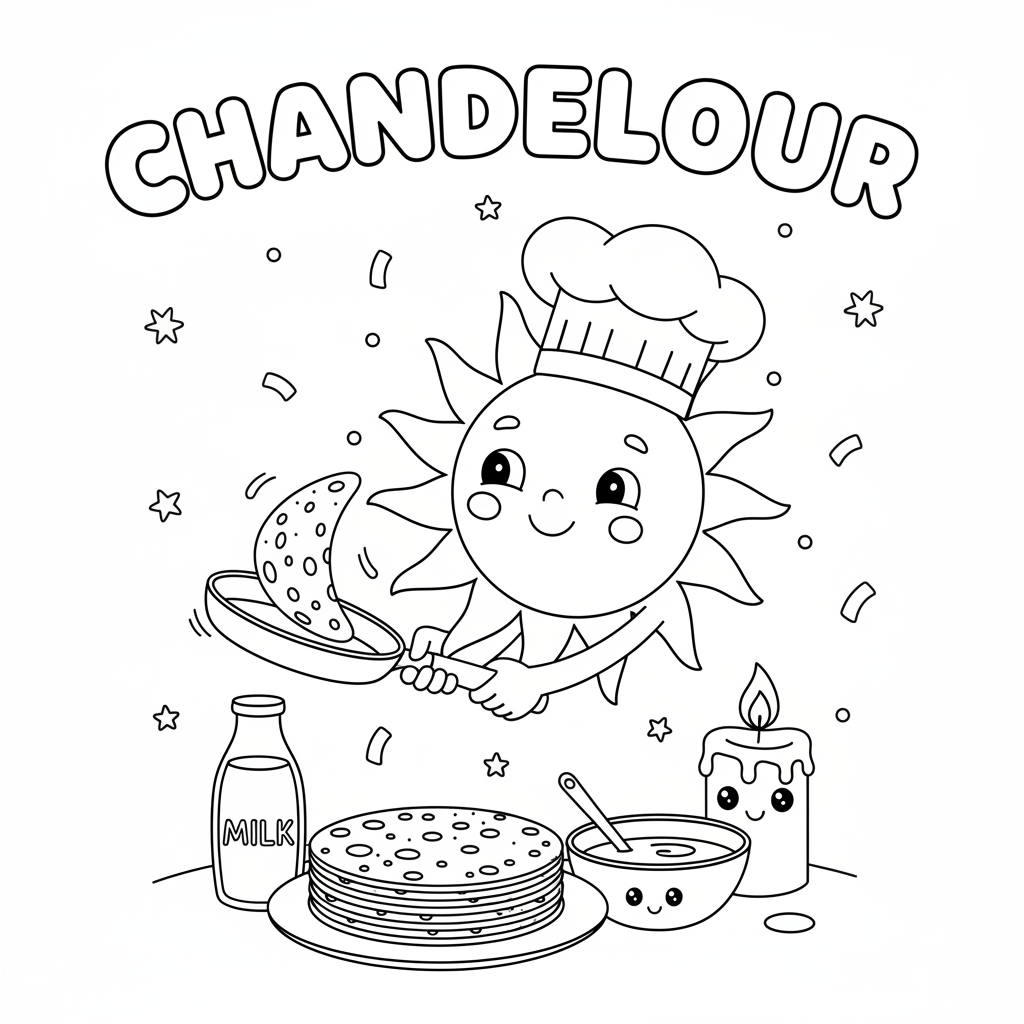 Coloriage chandeleur coloriage