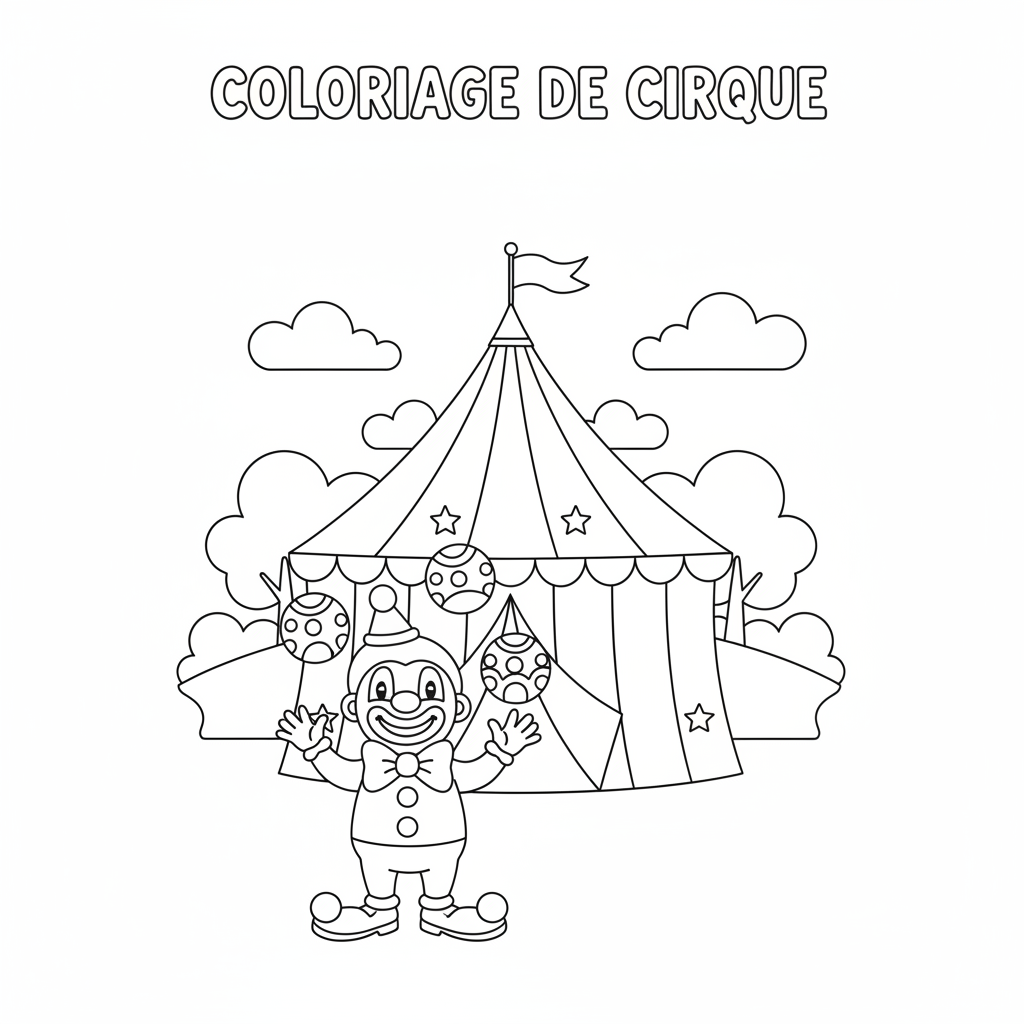 Coloriage chapiteau coloriage 3