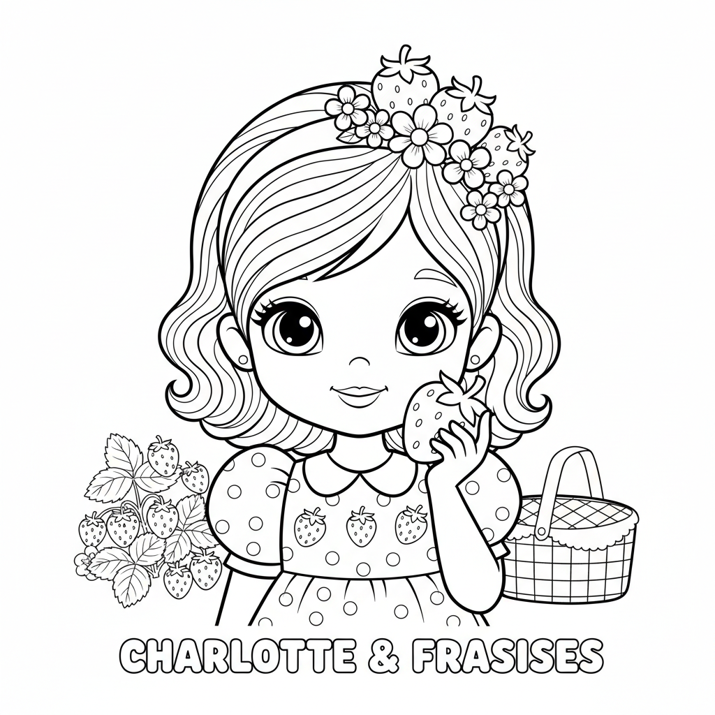 Coloriage charlotte au fraise coloriage 4