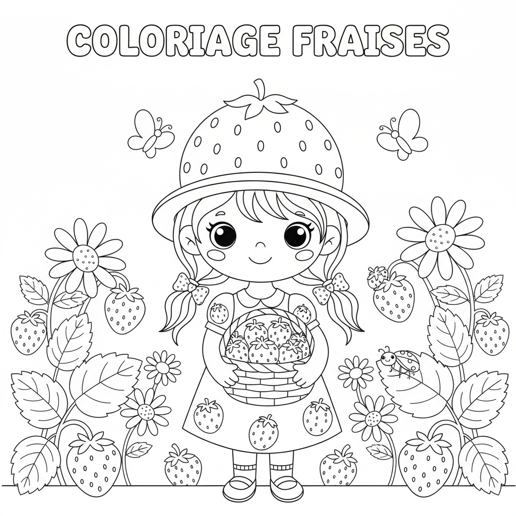 Coloriage charlotte aux fraises coloriage