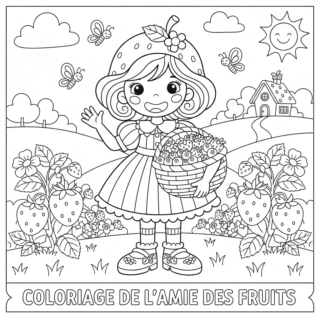 Coloriage charlotte aux fraises coloriage 3
