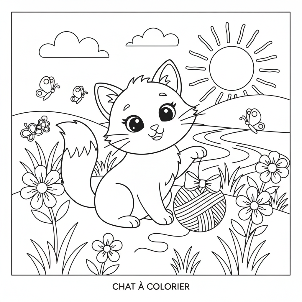 Coloriage chat a coloriage 3