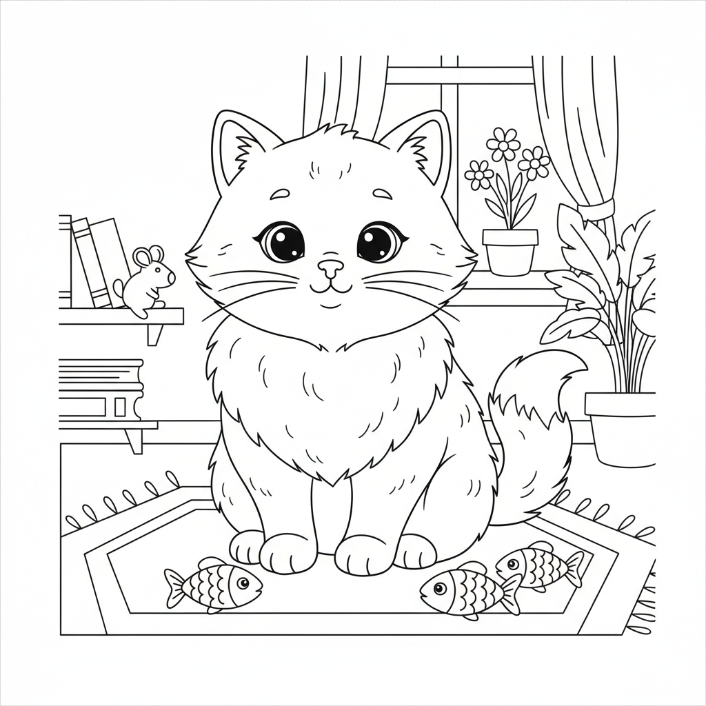 Coloriage chat coloriage à imprimer 2