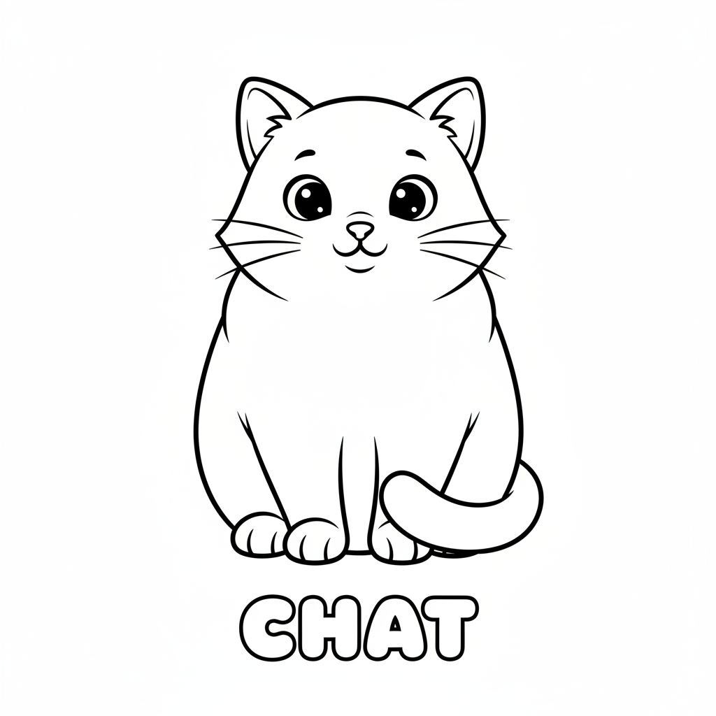 Coloriage Chat Dessin Coloriage Gratuit à Imprimer