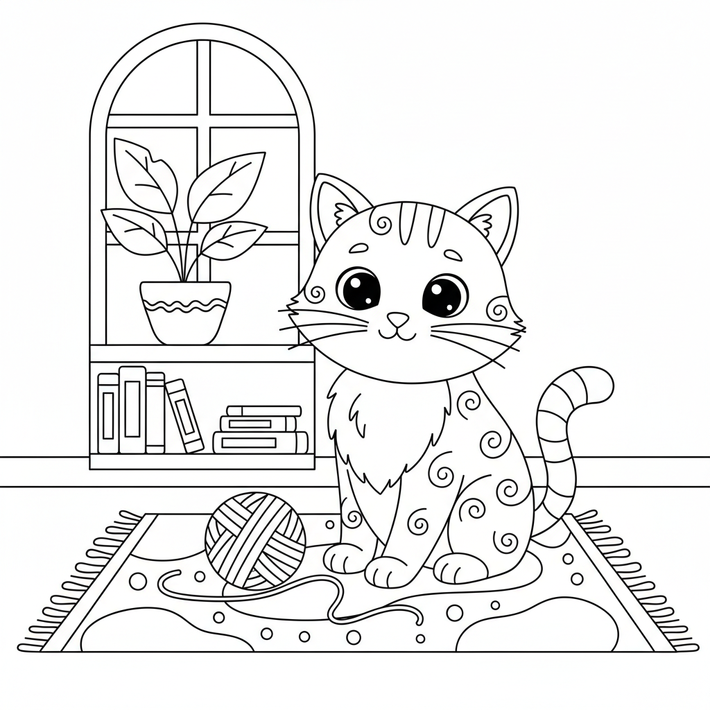 Coloriage chat dessin coloriage 2