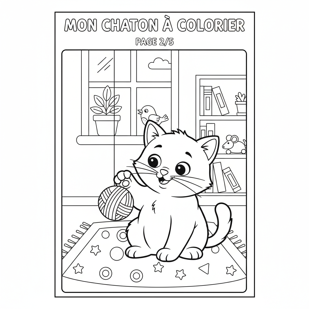 Coloriage chaton a imprimer coloriage 2
