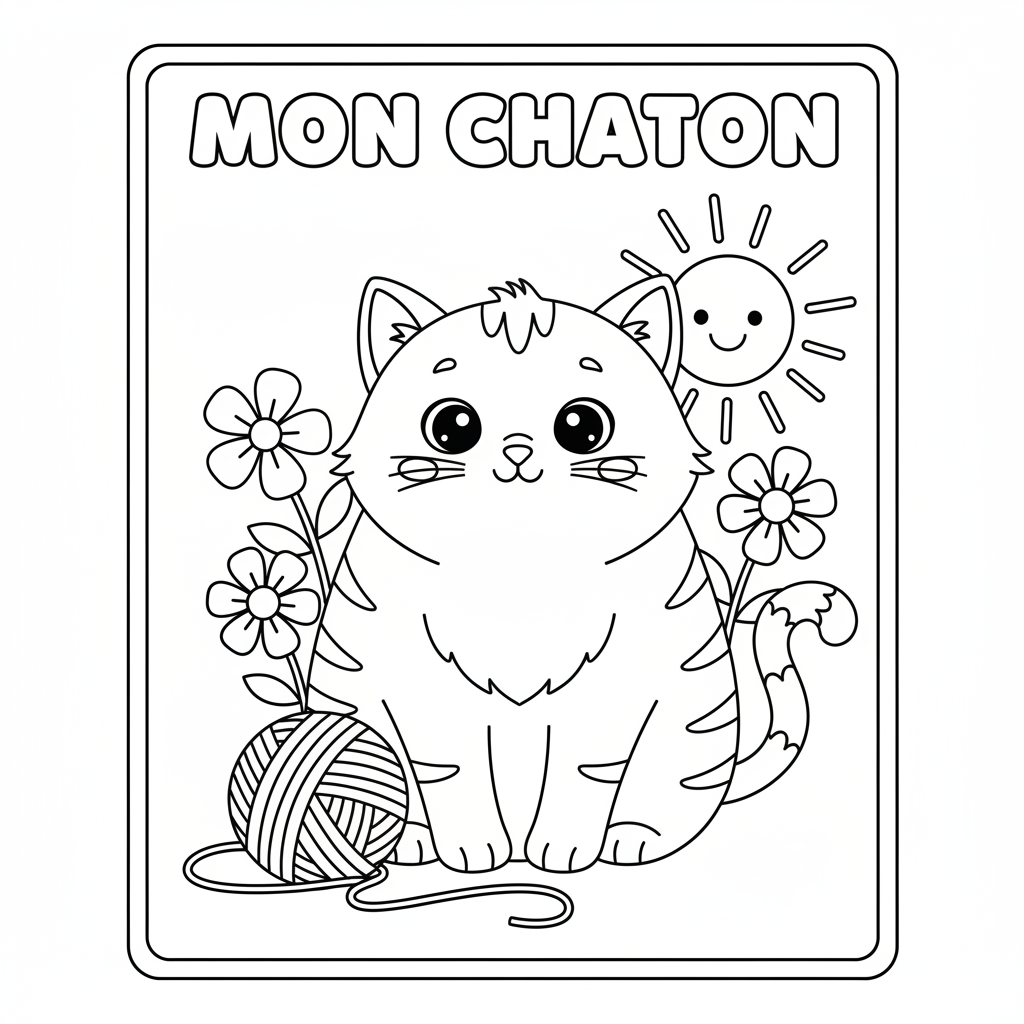 Coloriage Chaton Coloriage Gratuit à Imprimer