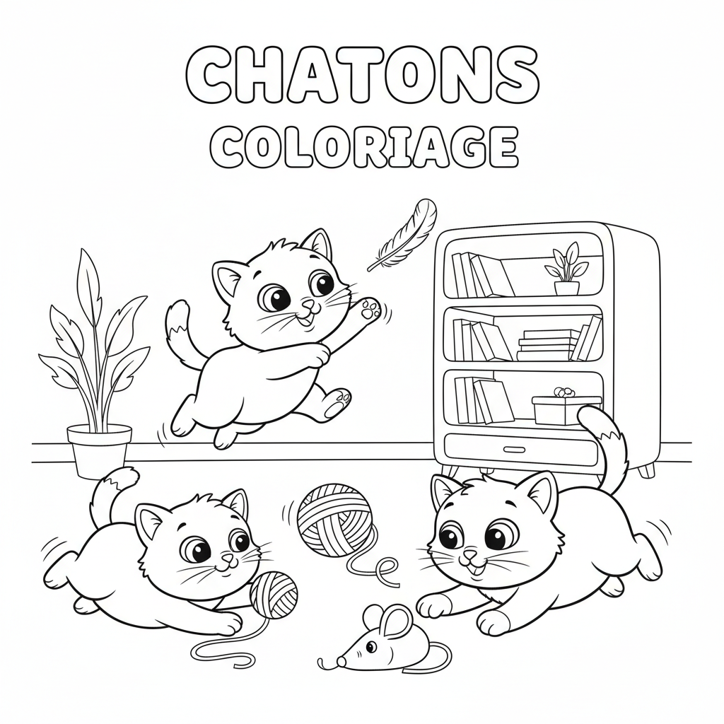 Coloriage chatons coloriage 5