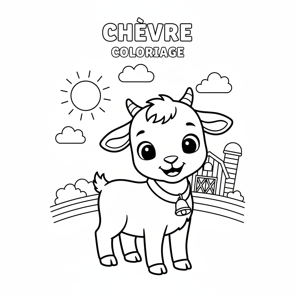Coloriage Chèvre Coloriage Gratuit à Imprimer