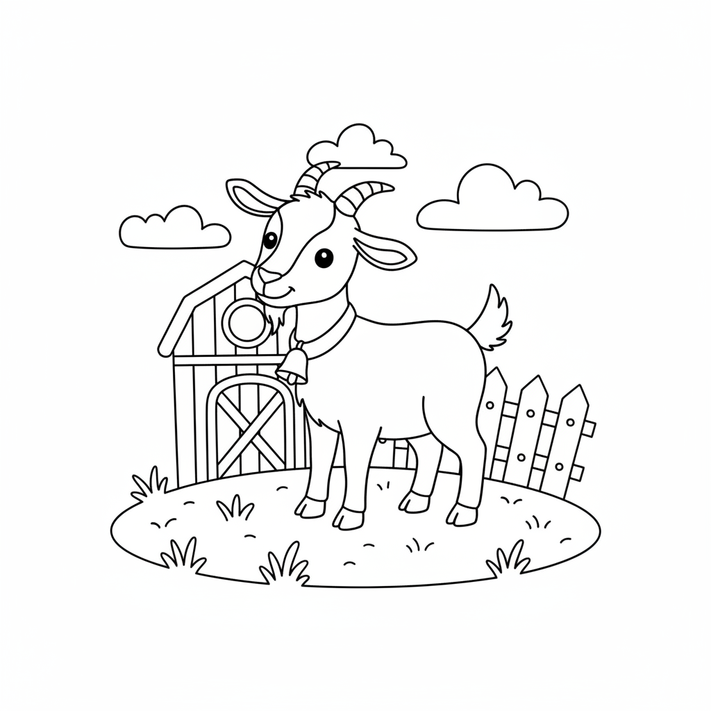 Coloriage chèvre coloriage 2