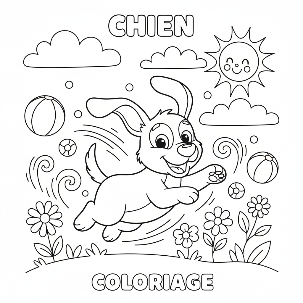 Coloriage chien coloriage 5