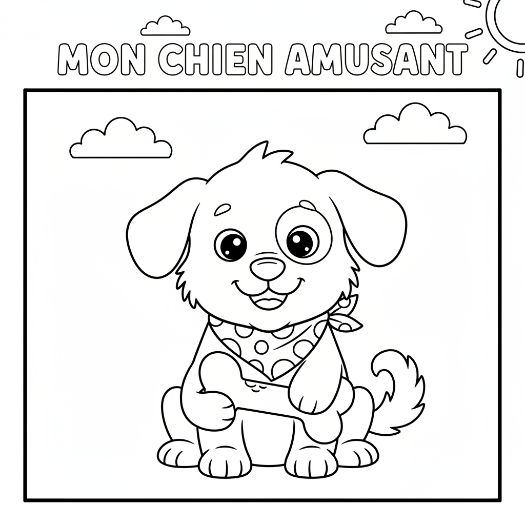 Coloriage chien coloriage à imprimer
