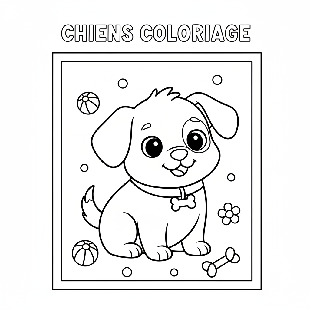 Coloriage chiens coloriage