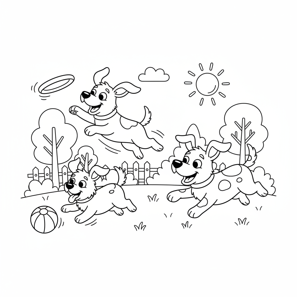 Coloriage chiens coloriage 5