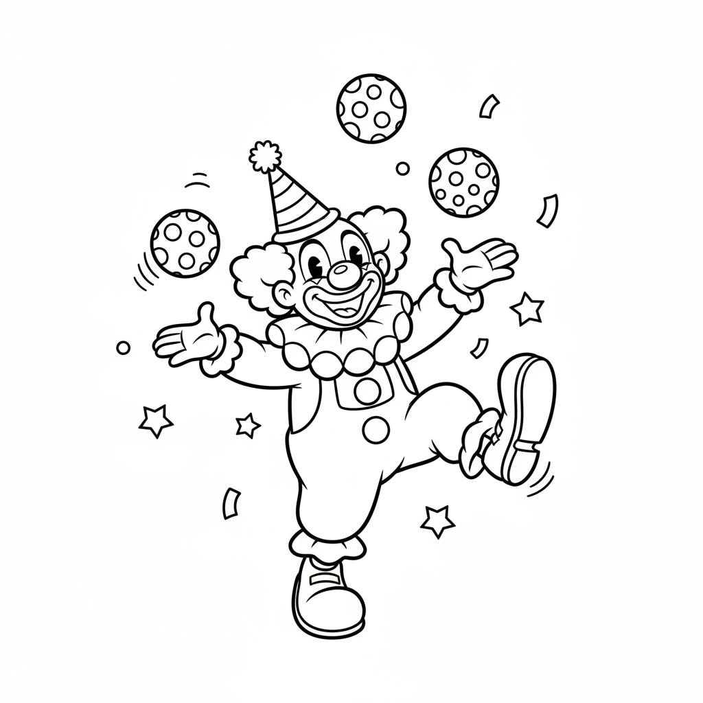 Coloriage clown coloriage 5
