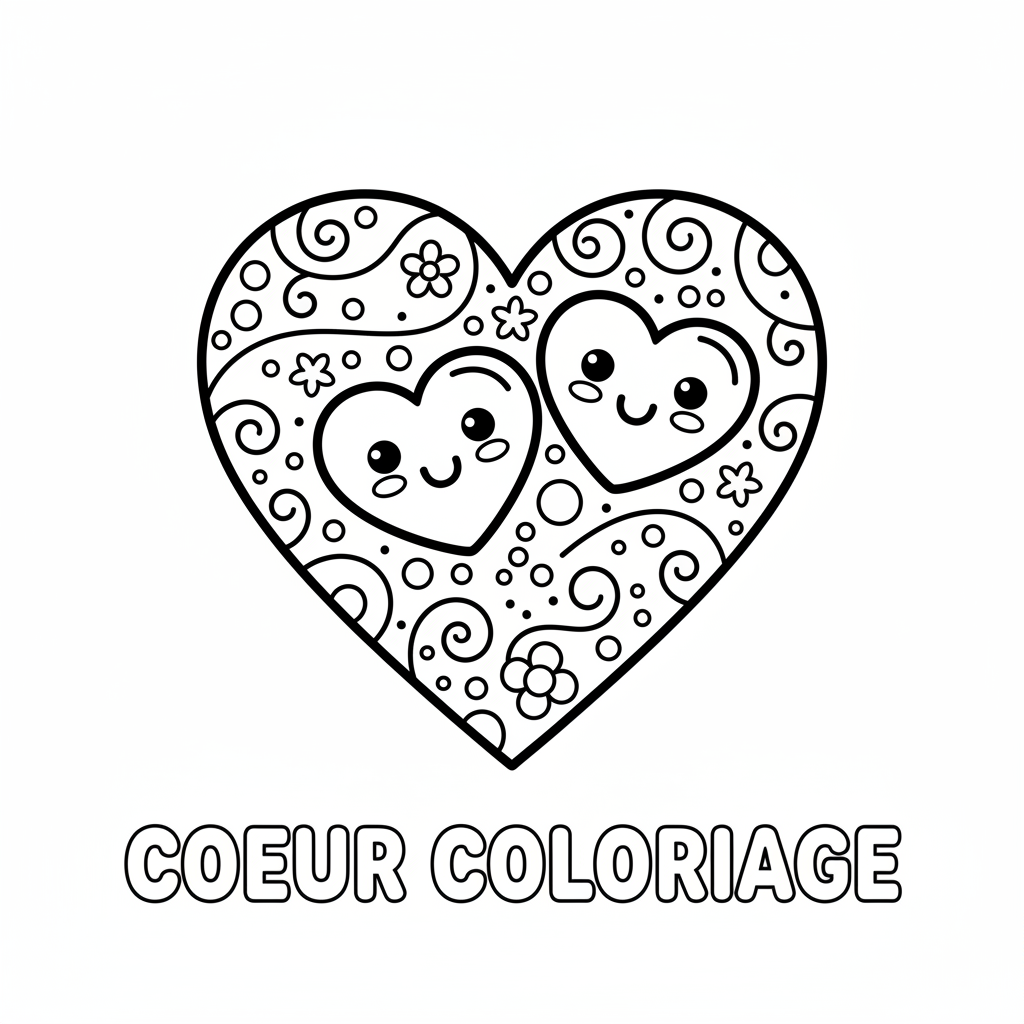 Coloriage Coeur Coloriage À Imprimer Gratuit à Imprimer