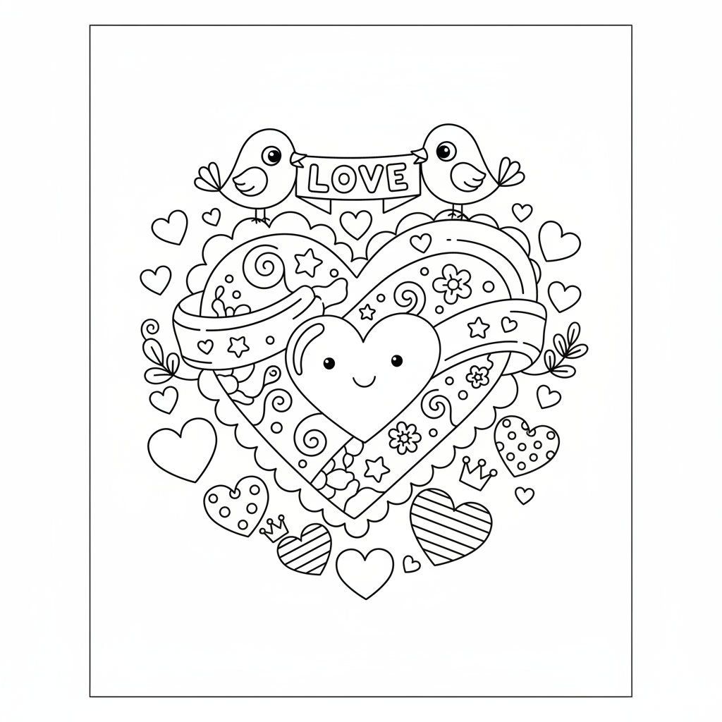 Coloriage coeur coloriage a imprimer 2