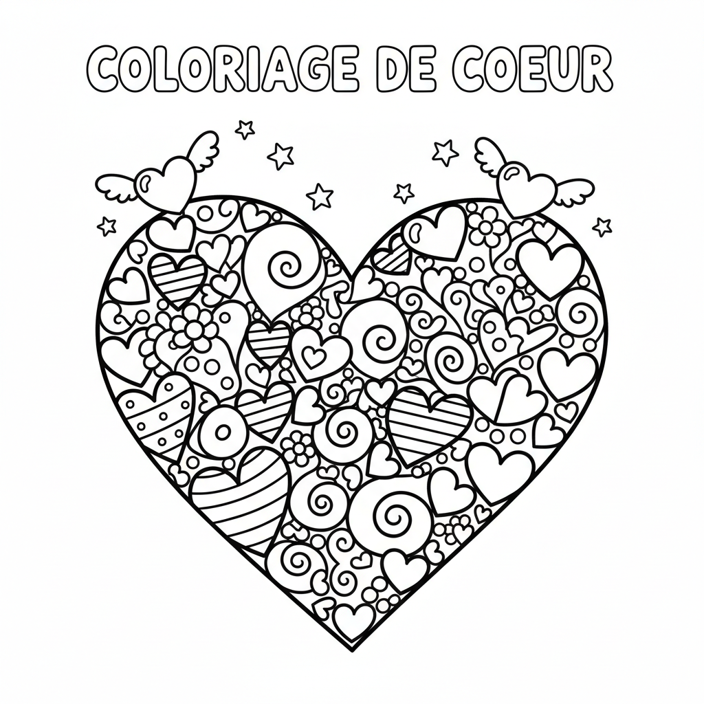 Coloriage coloriag de coeur 2