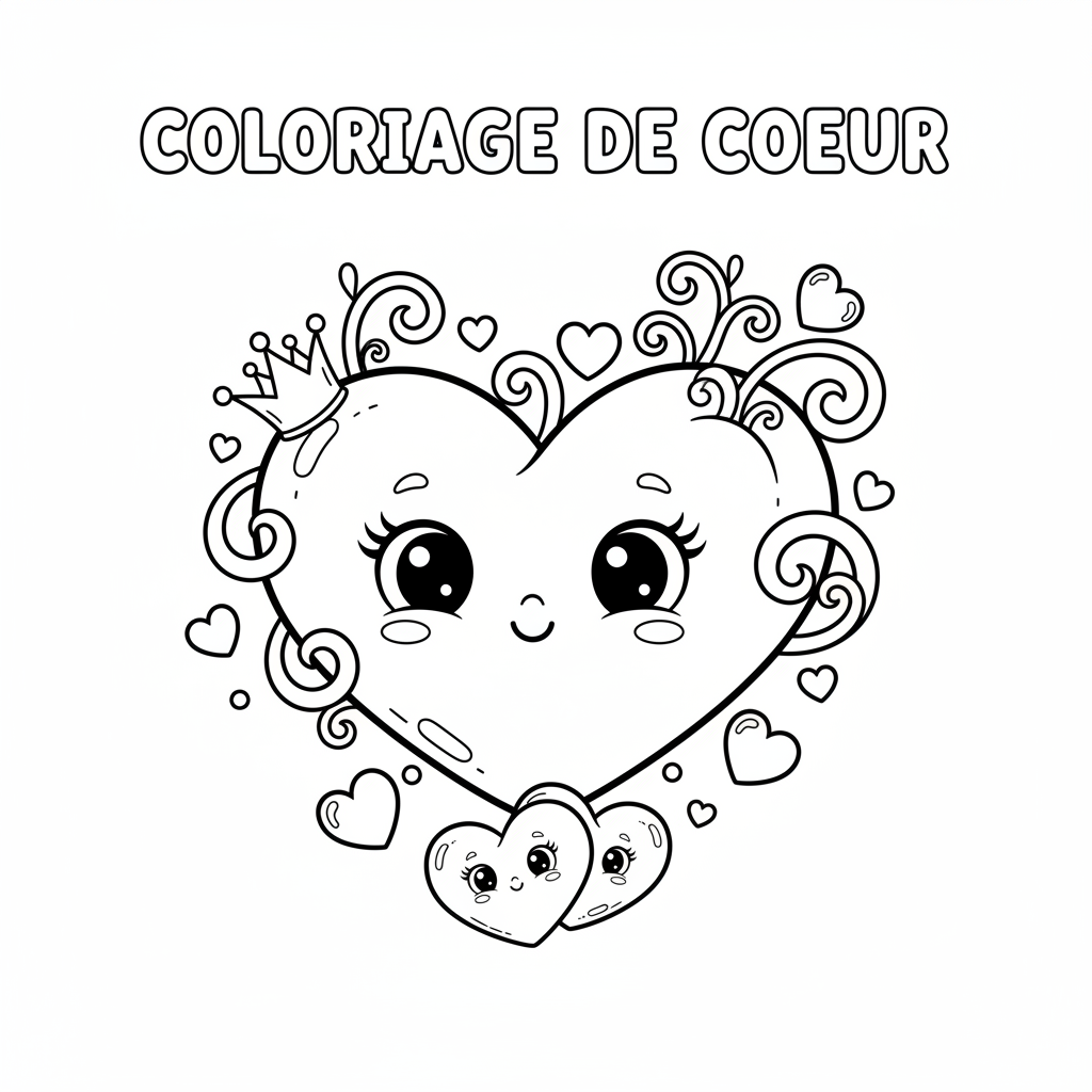 Coloriage coloriag de coeur 4