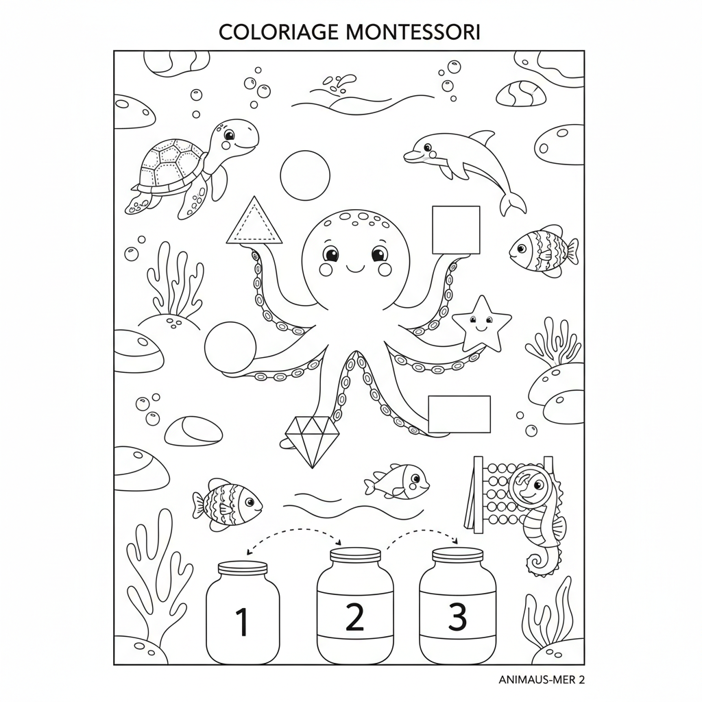 Coloriage coloriage 2 ans à imprimer montessori 2