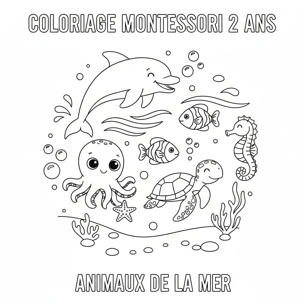 Coloriage coloriage 2 ans à imprimer montessori 5