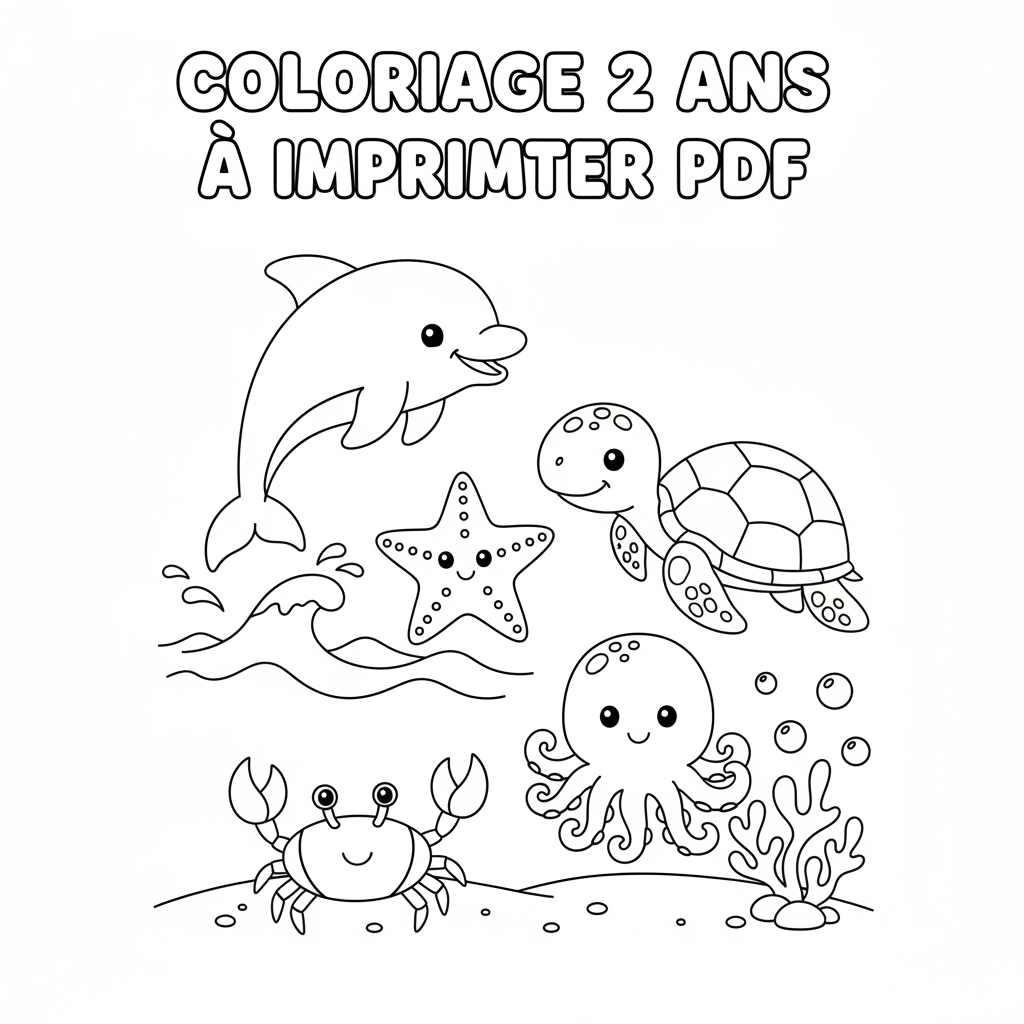 Coloriage 2 Ans À Imprimer Pdf Gratuit pour les Petits