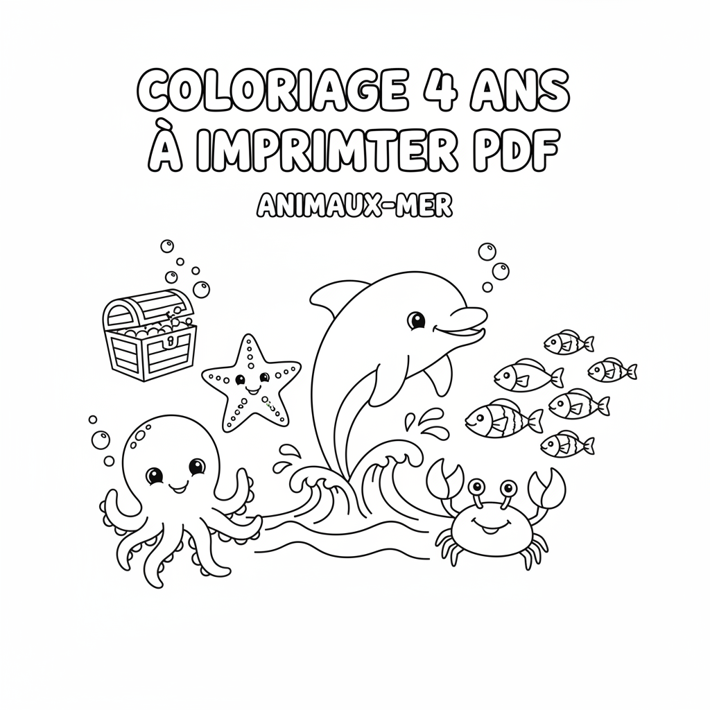 Coloriage 4 Ans À Imprimer Pdf Gratuit pour Enfants