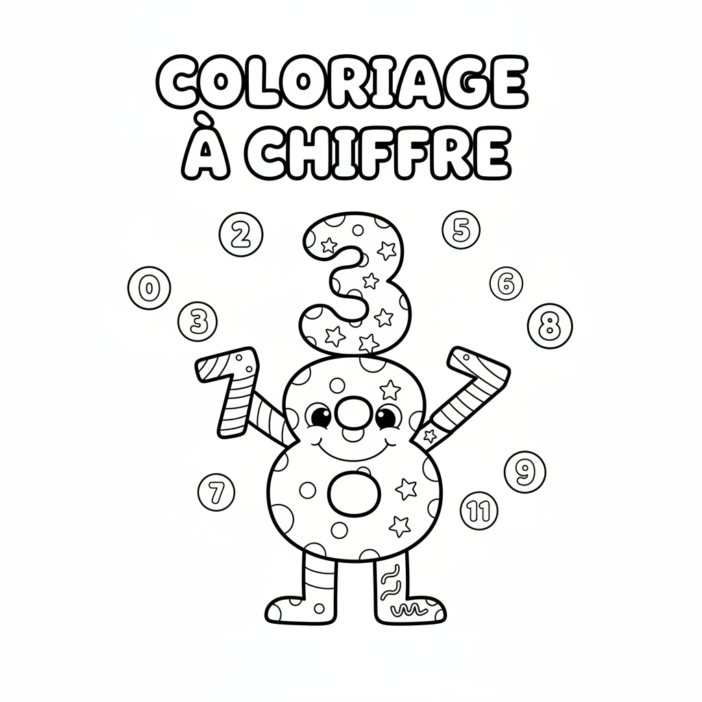 Coloriage coloriage a chiffre