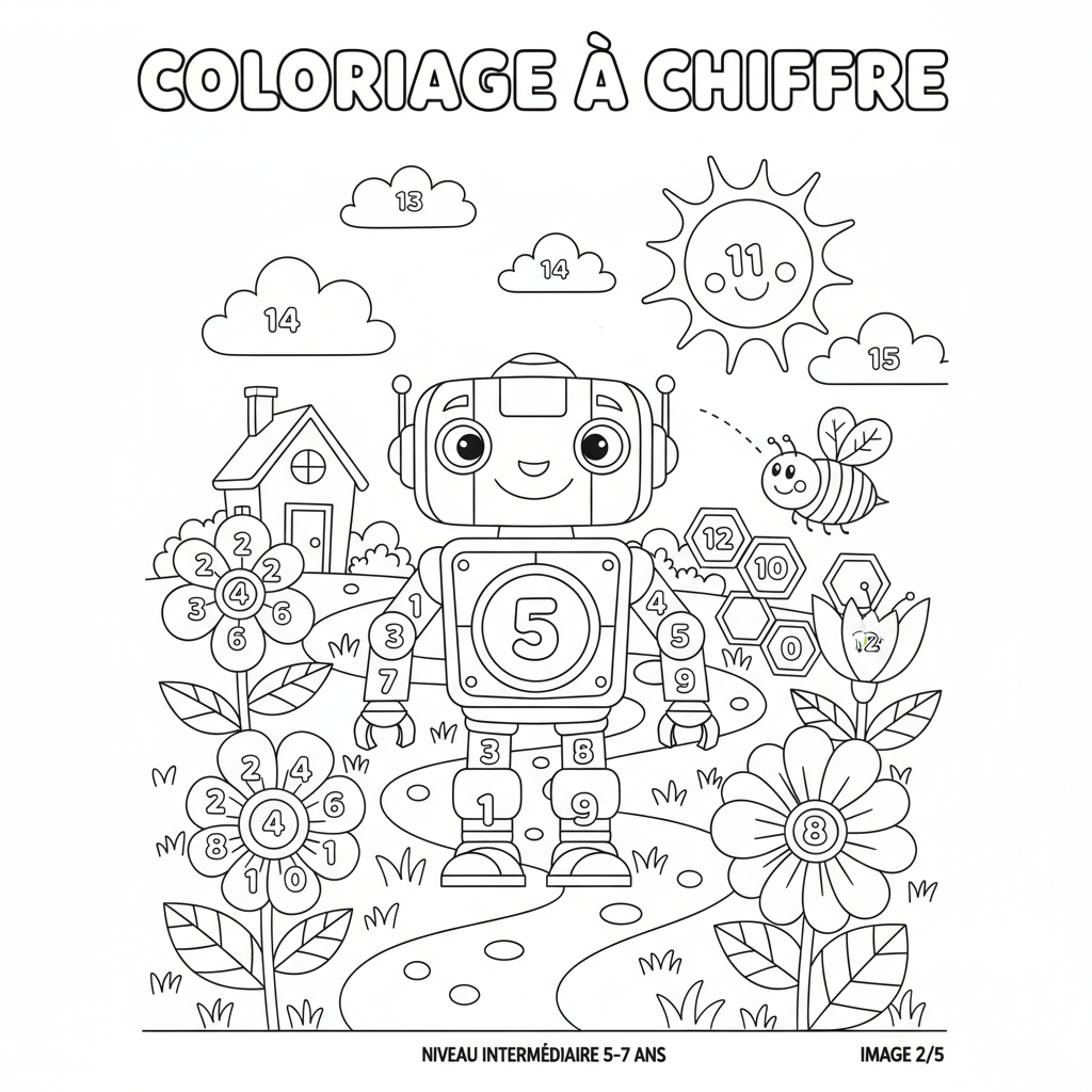 Coloriage coloriage à chiffre 2