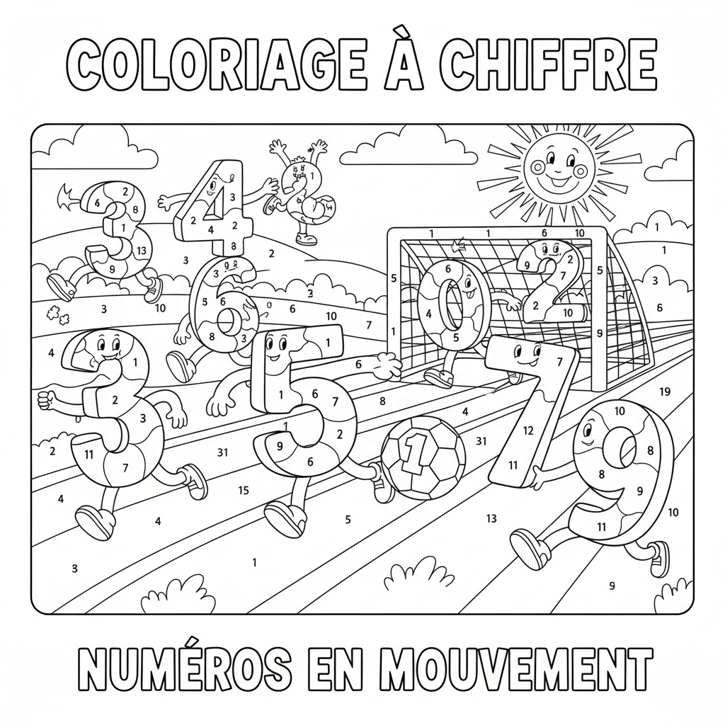 Coloriage coloriage à chiffre 5