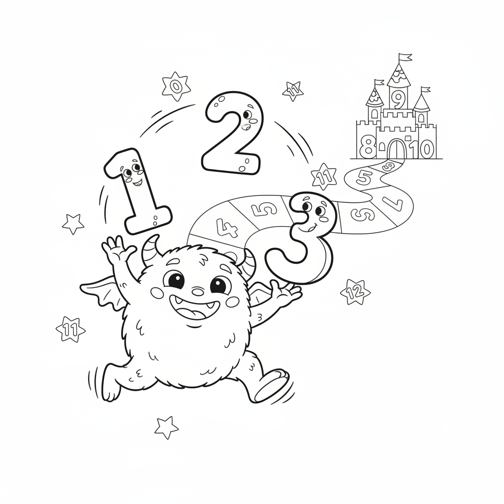 Coloriage coloriage a chiffre 5