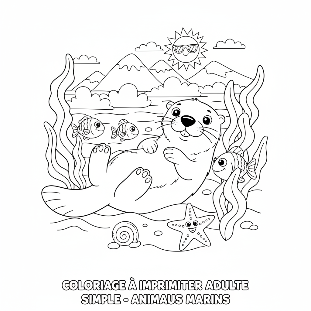 Coloriage coloriage à imprimer adulte simple 3