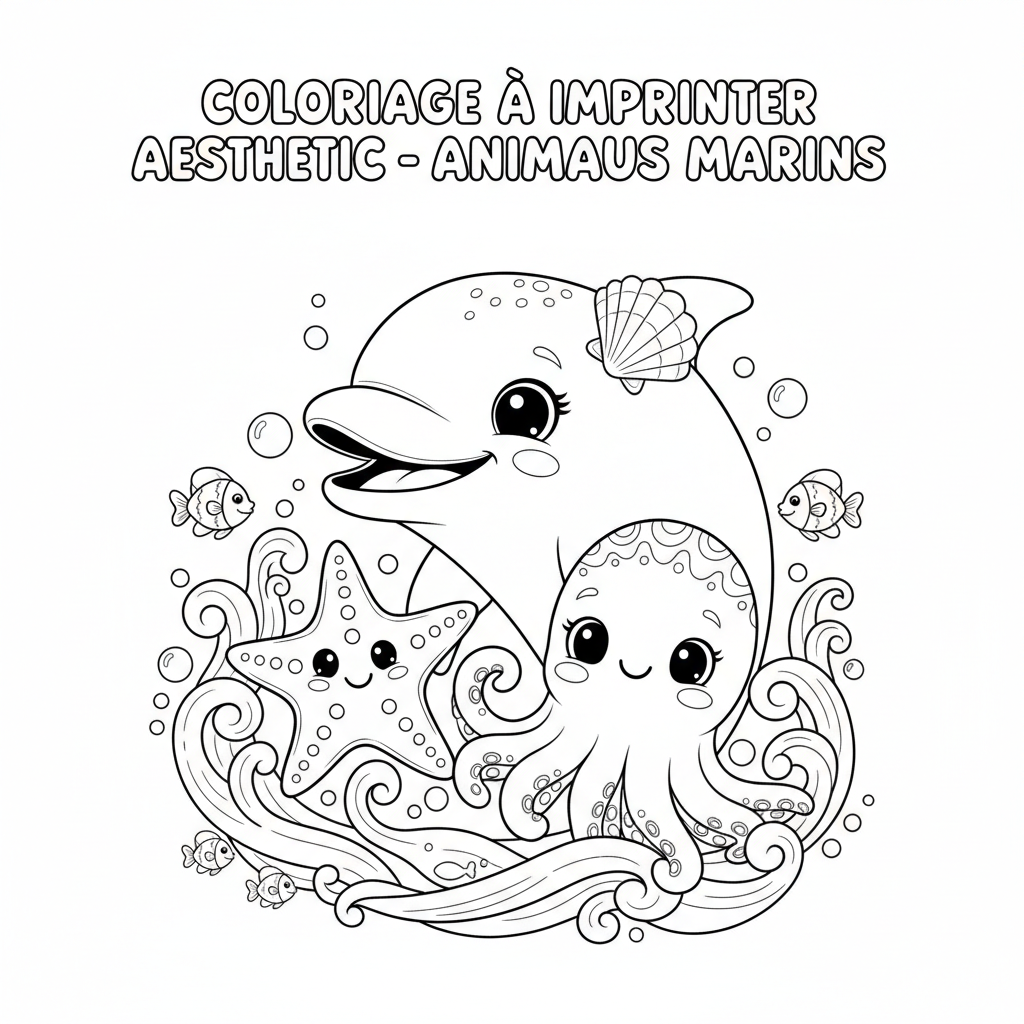 Coloriage coloriage à imprimer aesthetic 4