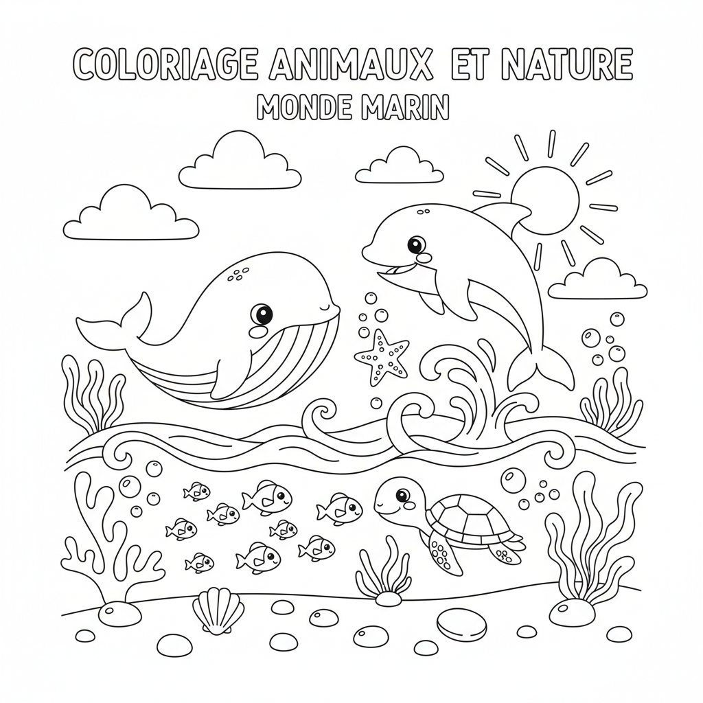 Coloriage À Imprimer Animaux Et Nature Gratuit Pour Enfants