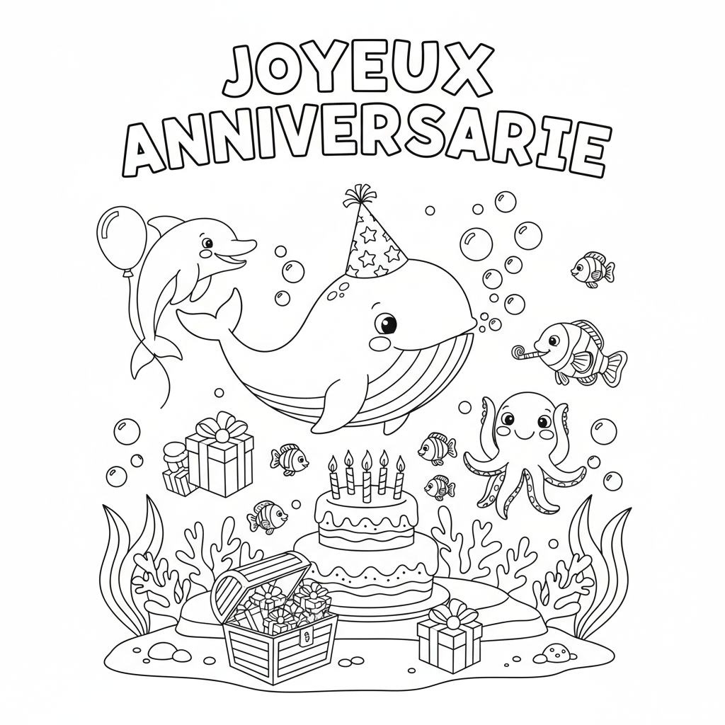 Coloriage coloriage à imprimer anniversaire 3