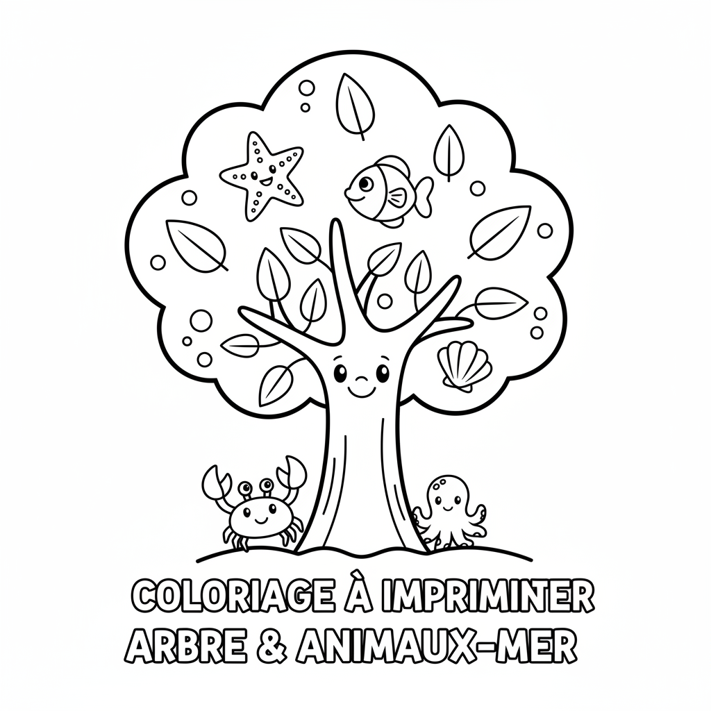 Coloriage coloriage à imprimer arbre 1
