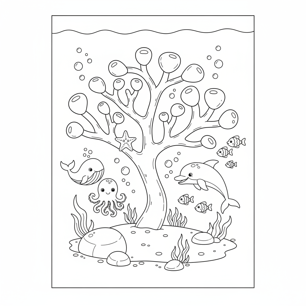 Coloriage coloriage à imprimer arbre 3