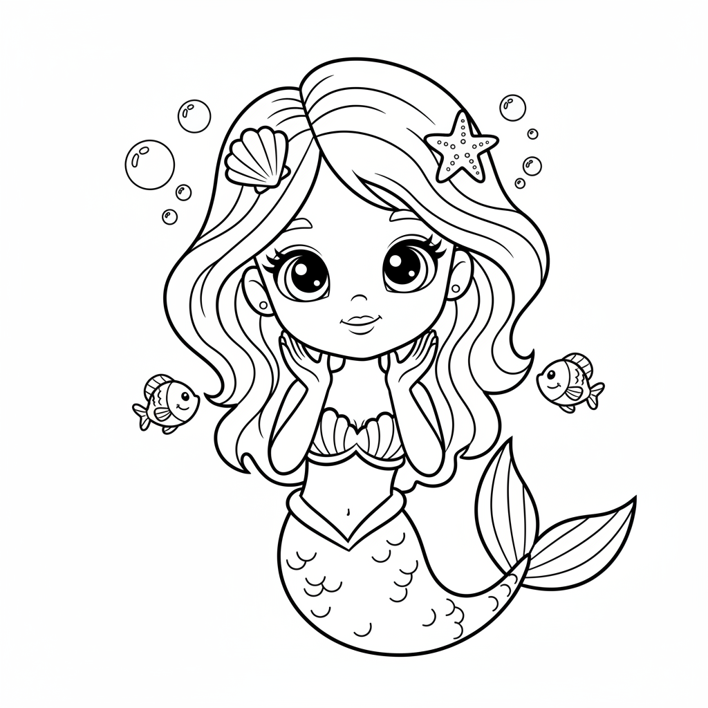 Coloriage coloriage à imprimer ariel 4